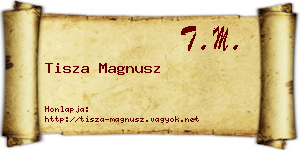 Tisza Magnusz névjegykártya